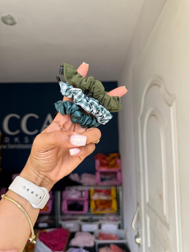 Scrunchies en Pote Combo Verde 