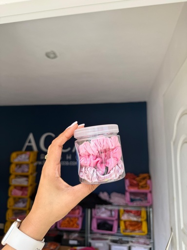 Scrunchie en Pote Combo Rosa 