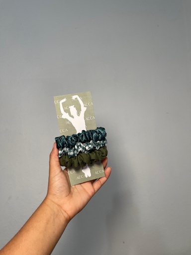 Mini Scrunchies combo verde 